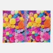 Farbenfrohe Pom Poms Küche Handtuch (Horizontal)