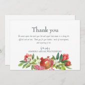 Farbenfrohe Pomegranate Beerdigung Dankeschön Kart Dankeskarte (Vorne/Hinten)