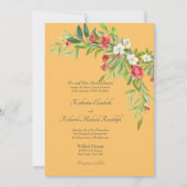 Farbenfrohe Pomegranate Hochzeit Toskana Einladung (Vorderseite)