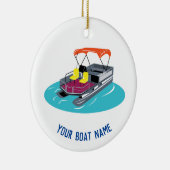Farbenfrohe Pontoon Boat Ornament (Rechts)