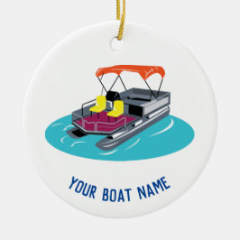 Farbenfrohe Pontoon Boat Ornament