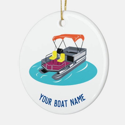 Farbenfrohe Pontoon Boat Ornament (Links)
