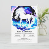 Farbenfrohe Pony Delight Geburtstag Einladung (Stehend Vorderseite)