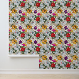 Farbenfrohe Pony floral whimsissil Tapete