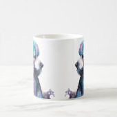 Farbenfrohe Poodle Hund Kaffee Tasse, Cup Kaffeetasse (Mittel)