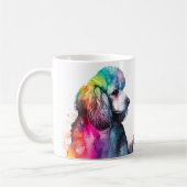 Farbenfrohe Poodle Hund Kaffee Tasse, Cup Kaffeetasse (Links)