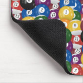 Farbenfrohe Pool Balls Mousepad (Ecke)
