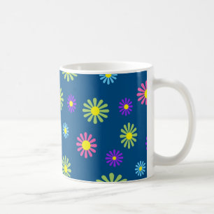 Farbenfrohe Pop Art Blume Kaffeetasse
