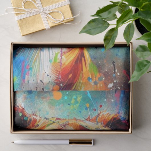 Farbenfrohe Pop Art Boxer Dog Entdeckungsreise Seidenpapier (Geschenk)