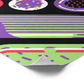 Farbenfrohe Pop Art Candy Pattern Poster (Ecke)