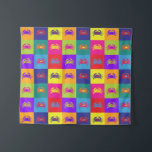 Farbenfrohe Pop Art Crabs Muster Wandteppich<br><div class="desc">Helle und farbenfrohe Wandtapeten im Pop. Blöcke mit hellen Farben gefüllt mit bunten Krabbenbildern.</div>