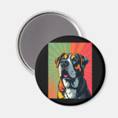 Farbenfrohe Pop Art Dog Illustration � Bold & Fun Magnet (Vorderseite/Rückseite)
