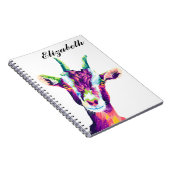 Farbenfrohe Pop Art Goat Personalisiertes Notebook Notizblock (Rechte Seite)
