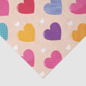 Farbenfrohe Pop Art Herzstück Muster Seidenpapier (Detail)