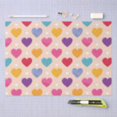 Farbenfrohe Pop Art Herzstück Muster Seidenpapier (Handwerk)