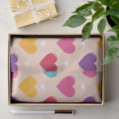 Farbenfrohe Pop Art Herzstück Muster Seidenpapier (Geschenk)