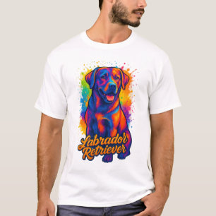 Farbenfrohe Pop Art Labrador Retriever - Lebhafter T-Shirt