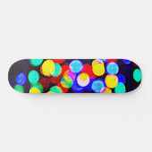 Farbenfrohe Pop Art Lichtbällchen Skateboard Deck (Horizontal)