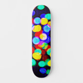 Farbenfrohe Pop Art Lichtbällchen Skateboard Deck (Vorderseite)