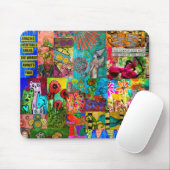 Farbenfrohe Pop Art Mixed Media Collage Mouse Pad Mousepad (Mit Mouse)