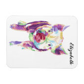 Farbenfrohe Pop Art Pig Personalisiert Magnet (Horizontal)