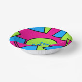 Farbenfrohe Pop Art Retro Y2K Party Papiertücher Pappteller (Gewinkelt)