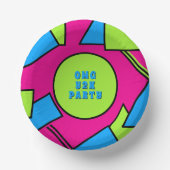 Farbenfrohe Pop Art Retro Y2K Party Papiertücher Pappteller (Vorderseite)