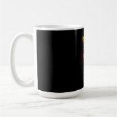 Farbenfrohe Pop Art Tiger Kaffeetasse (Links)