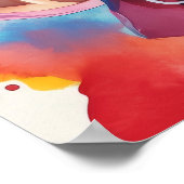 Farbenfrohe Pop Kunst, Dichtung und Musik Diversit Poster (Ecke)