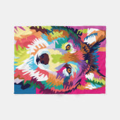 Farbenfrohe Pop Kunst, Dichtung und Musik Fleecedecke (Vorderseite (Horizontal))