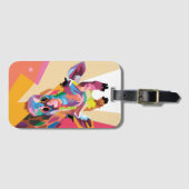 Farbenfrohe Pop Kunst, Dichtung und Musik Gepäckanhänger (Vorderseite (Horizontal))