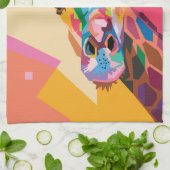 Farbenfrohe Pop Kunst, Dichtung und Musik Küchentuch (Gefaltet)