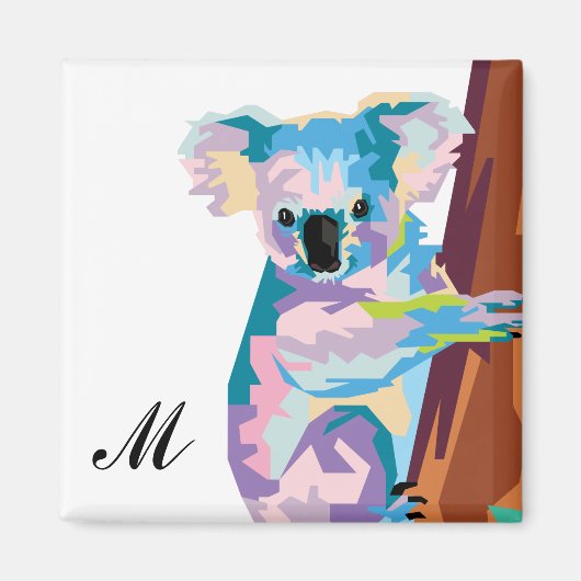 Farbenfrohe Pop Kunst, Dichtung und Musik Magnet (Vorne)