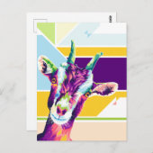 Farbenfrohe Pop Kunst, Dichtung und Musik Postkarte (Vorne/Hinten)