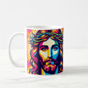 Farbenfrohe Pop Kunst Jesus Tasse! Kaffeetasse