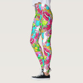 Farbenfrohe Pop Kunst, Kultur Leggings (Links)