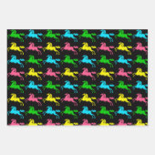 Farbenfrohe Pop Kunst Reitpferde Papier (Vorderseite 3)