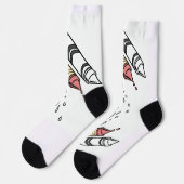Farbenfrohe Pop Kunstgalerie Grafik Socken (Linkes Detail)