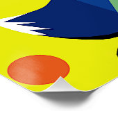 Farbenfrohe Pop Kunstvoll wandern Poster (Ecke)