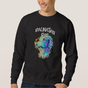 Farbenfrohe Pop Portrait Dalmatiner Dog Vater Vate Sweatshirt
