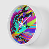 Farbenfrohe Pop Uhr (Winkel)