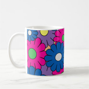 Farbenfrohe Popart-Blume Kaffee-Tasse Kaffeetasse