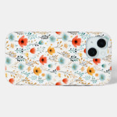 Farbenfrohe Poppies Blumenmuster Case-Mate iPhone Hülle (Rückseite (Horizontal))