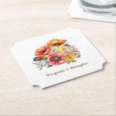 Farbenfrohe Poppies Hochzeiten Untersetzer (angewinkelt)