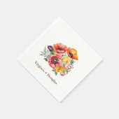 Farbenfrohe Poppies Hochzeiten von Napkins Serviette (Ecke)