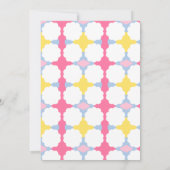 Farbenfrohe Popsicle Ready to Pop Baby Dusche Einladung (Rückseite)