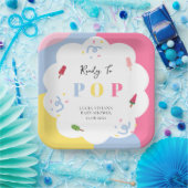 Farbenfrohe Popsicle Ready to Pop Baby Dusche Pappteller (Party)