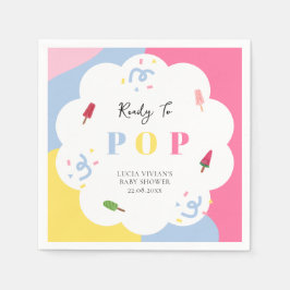 Farbenfrohe Popsicle Ready to Pop Baby Dusche Serviette