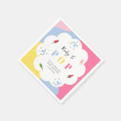 Farbenfrohe Popsicle Ready to Pop Baby Dusche Serviette (Ecke)