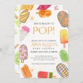 Farbenfrohe Popsicle Summer Baby Dusche laden ein Einladung (Vorne/Hinten)